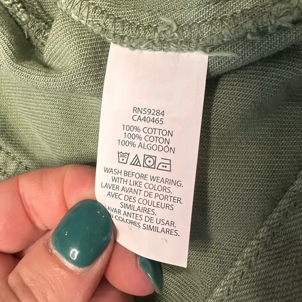 Children's Place Little Girl's‎ Olive Green Jean Jacket Sz 7/8 Layering Classic
